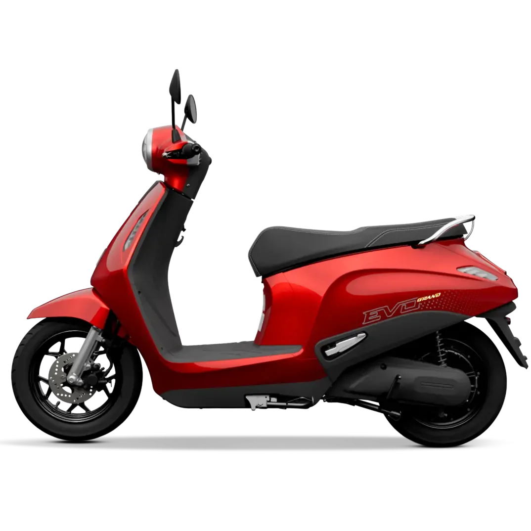 VinFast Evo Grand màu đỏ, ảnh sản phẩm do VinFast công bố.