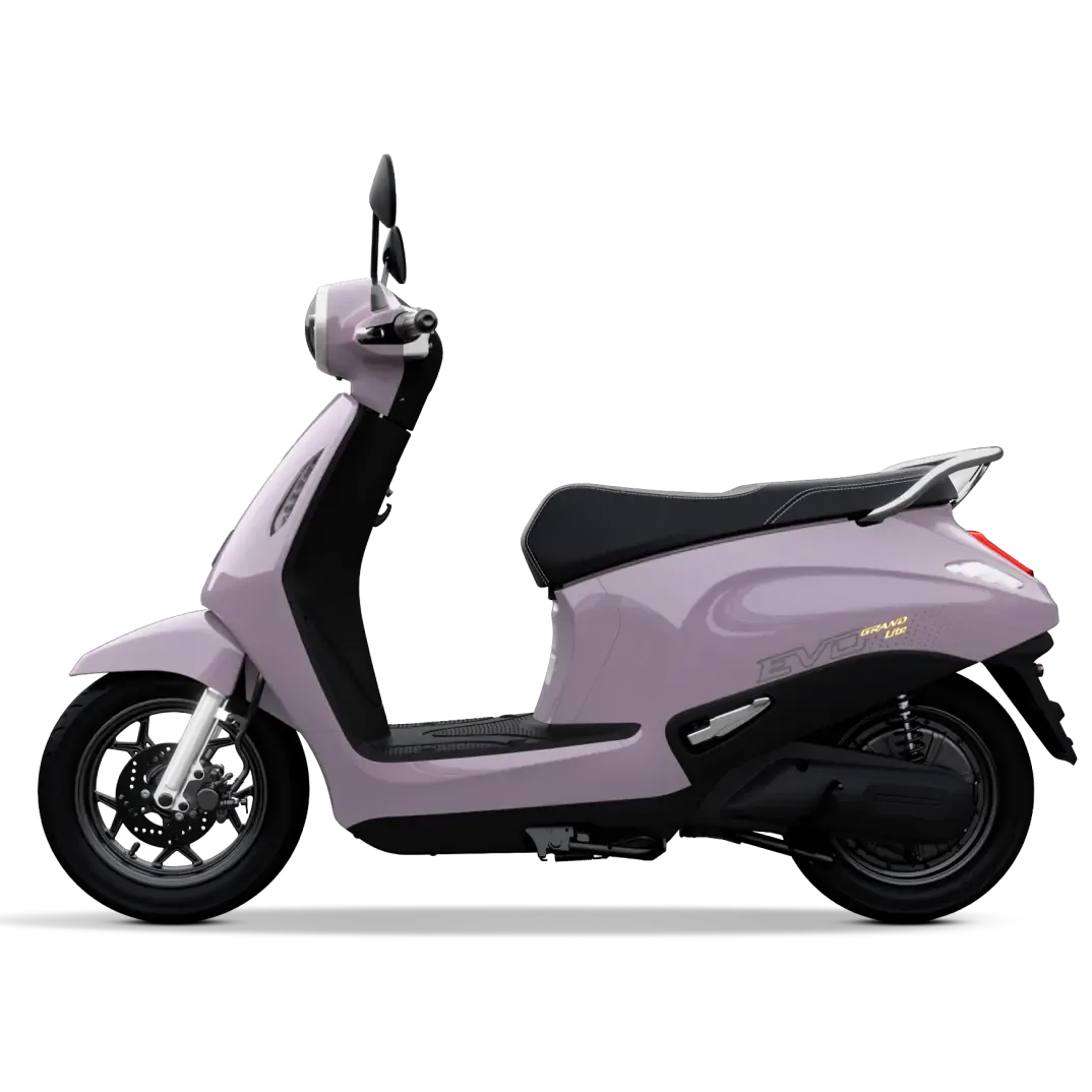 VinFast Evo Grand Lite màu tím, ảnh sản phẩm do VinFast công bố.